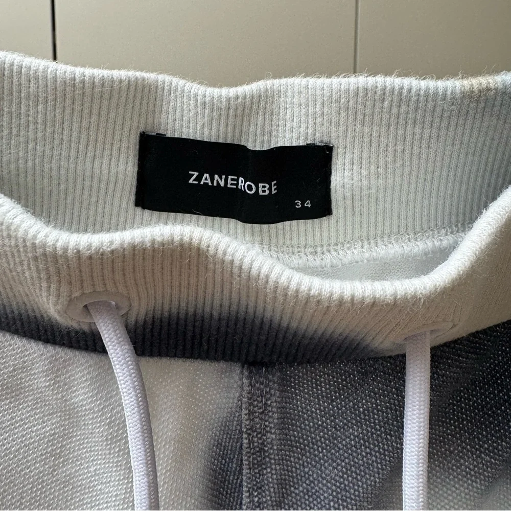 Zanerobe Gray and White Tie-Dye Shorts